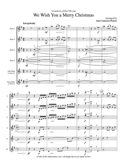 Pearce - We Wish You a Merry Christmas - Flute Choir