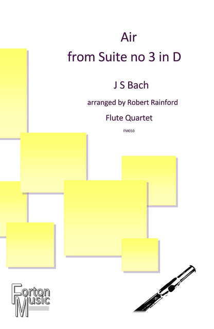 Bach, JS /Arr Rainford -Air from Suite no 3 in D for flute quartet - Digital Download