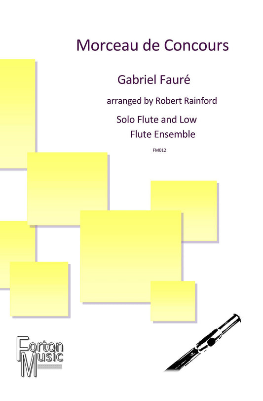 Faure, Gabriel  - Morceau de Concours for solo flute and low flute ensemble - Digital Download