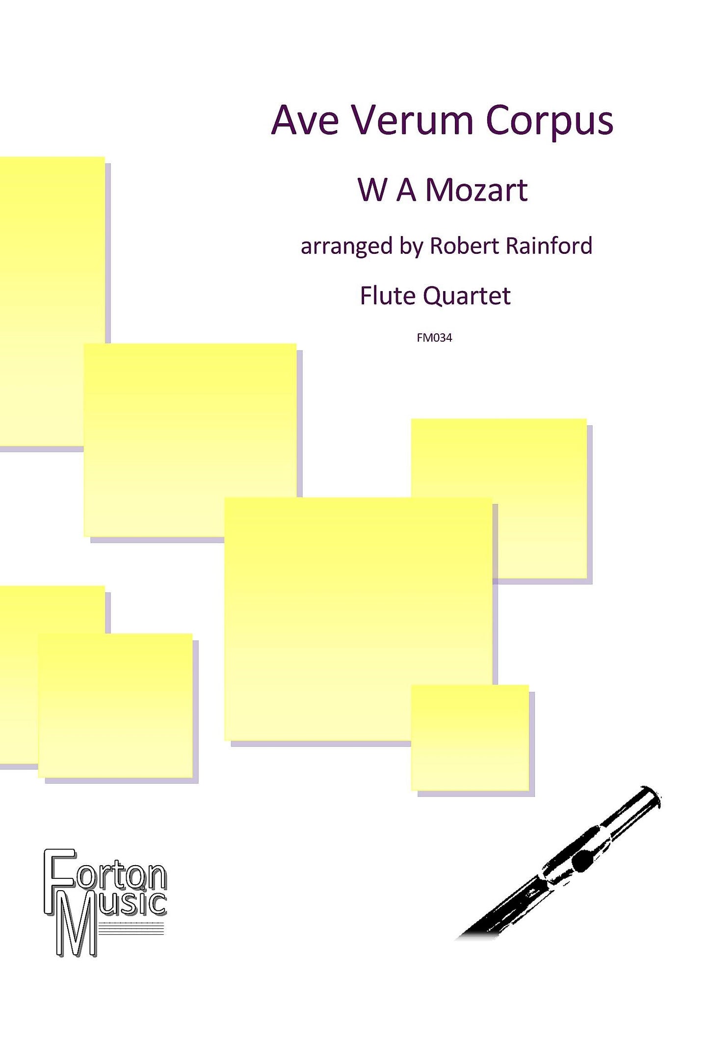 Mozart, WA - Ave Verum Corpus  for flute quartet - Digital Download