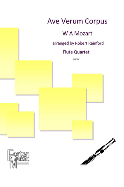 Mozart, WA - Ave Verum Corpus  for flute quartet - Digital Download