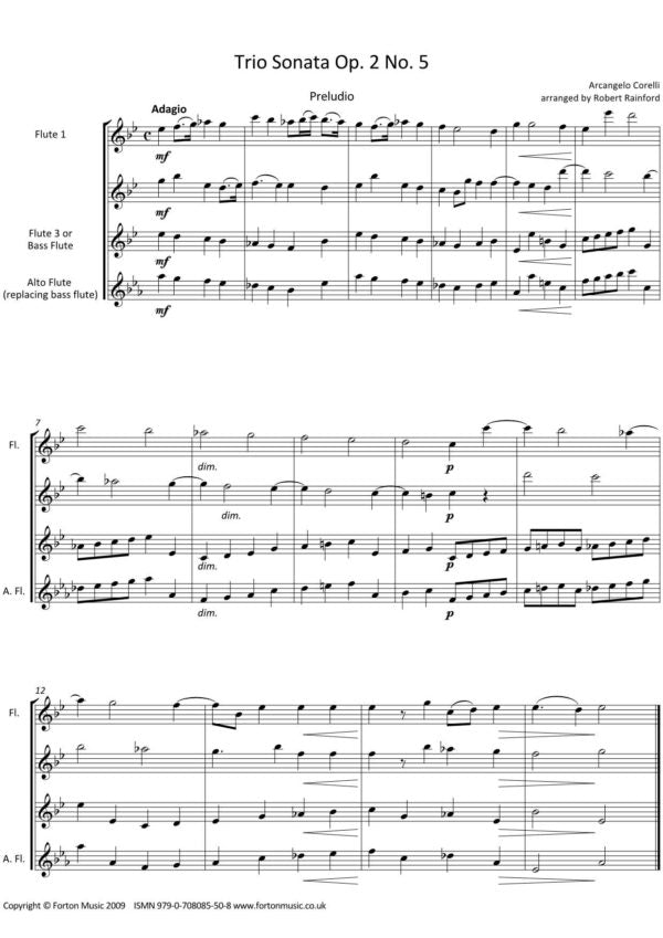 Corelli Trio Sonatas Op 2 nos 5-8- Digital Download