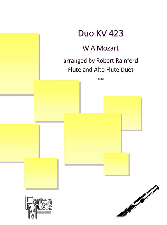 Mozart - Duo KV423  for Flute and Alto Flute  - Digital Download