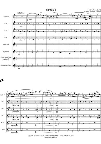 Faure, G  - Fantasie for solo flute and flute ensemble - Digital Download