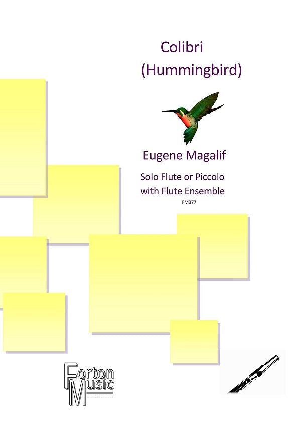 Magalif, Eugene - Colibri (Hummingbird) for solo piccolo and flute ensemble - Digital Download