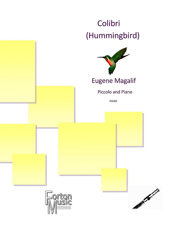 Magalif, E  - Colibri (Humming Bird)  for Piccolo and piano (Digital Download)