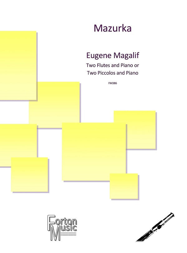 Magalif, Eugene  - Mazurka for two flute/piccolo and piano - Digital Download