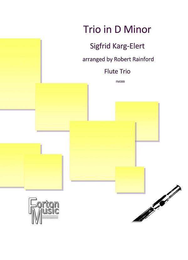 Karg-Elert, Sigfrid - Trio in D minor -  flute trio - Digital Download