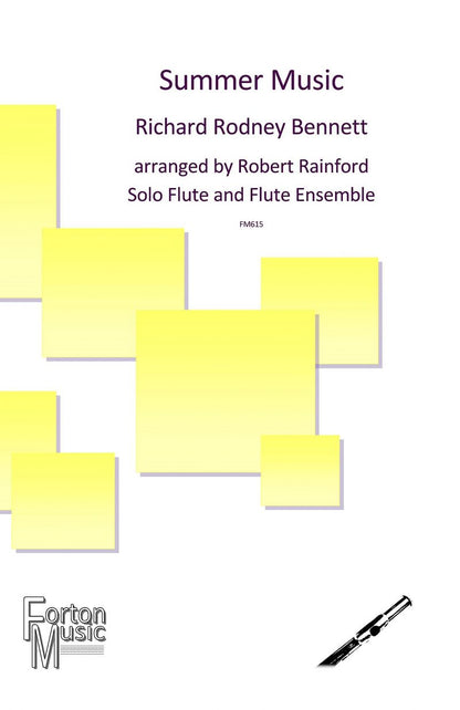 Bennett, RR -Summer Music-  for solo flute and low flute ensemble - Digital Download