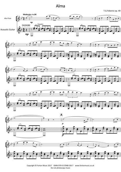 Febonio, Tom   - Alma for Alto Flute and Piano/Guitar - Digital Download