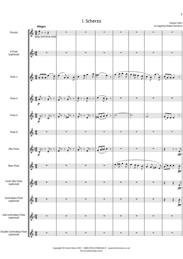 Holst, Gustav A Moorside Suite flute ensemble - Digital Download