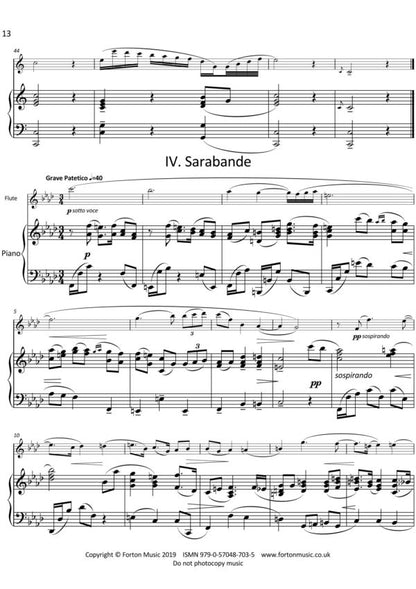 Cafolla,- Suite de Danses  for flute and piano (Digital Download)