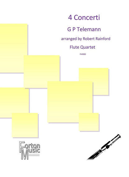 Telemann - 4 Concerti for flute quartet - Digital Download