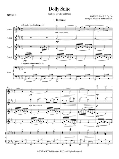 Faure (arr. Nishimura) - Dolly Suite - for 3 flutes
