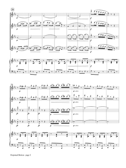 Strauss (arr. Johnston) - Perpetual Motion for Piccolo, Three Flutes and piano