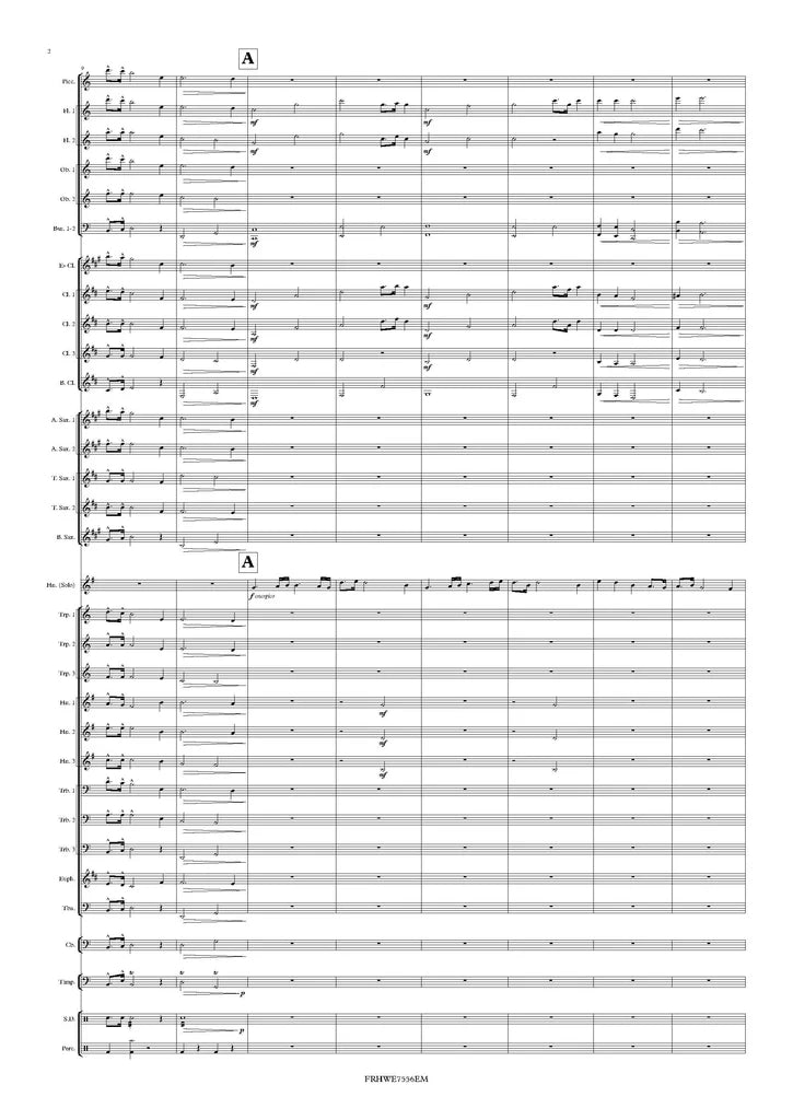 Concerto for French Horn and Wind Band, Op. 29 (Full Score & Parts)