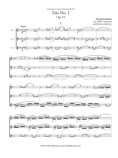 Kuhlau - Trio in D major, Op. 13, No. 1 for Flute Trio