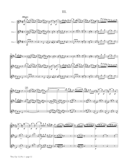 Kuhlau - Trio in D major, Op. 13, No. 1 for Flute Trio