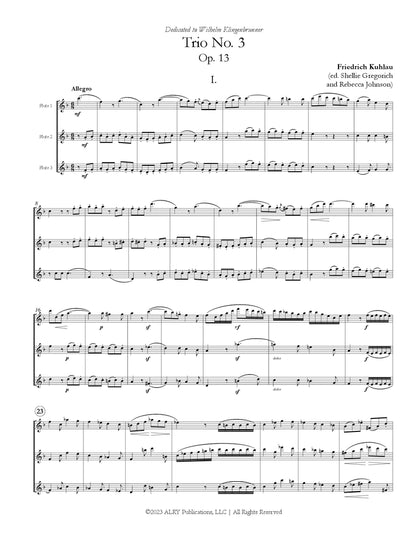 Kuhlau - Trio in F major, Op. 13, No. 3 for Flute Trio