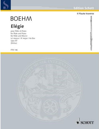 Boehm, T - Elégie Ab major flute and piano