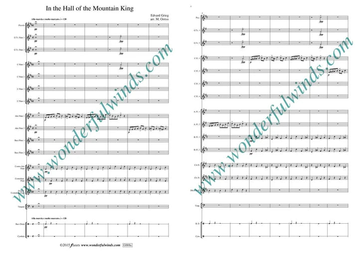 Orriss, M -Greig - In the Hall of The Mountain King -   Flute Orchestra   Digital Download