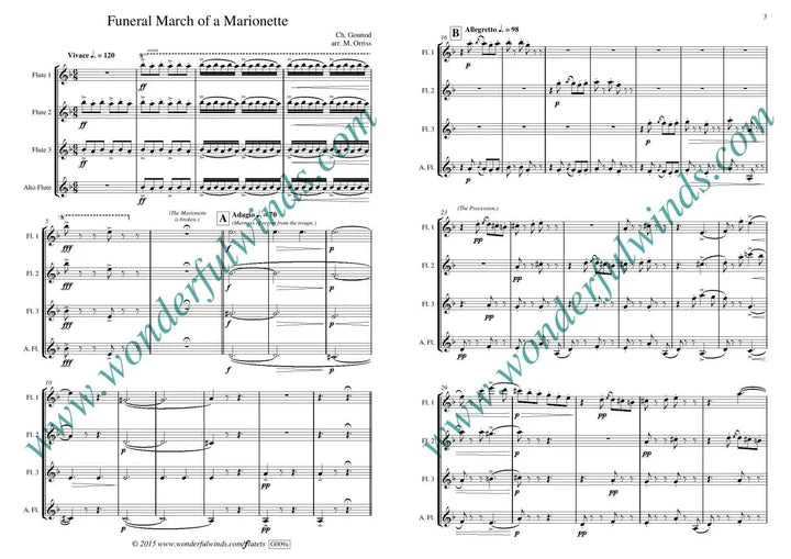 Gounod - Funeral March of a Marionette - Quartet - Digital Download