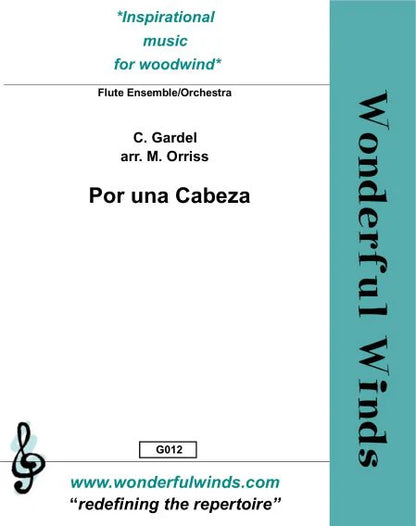 Gardel, Por ulna Cabeza, Flute Orchestra   Digital Download