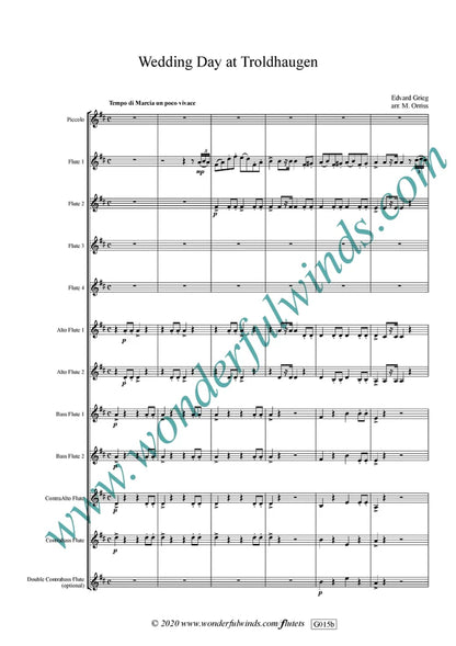 Greig/Orris, Wedding Day at Troldhaugen for Flute Orchestra  Digital Download