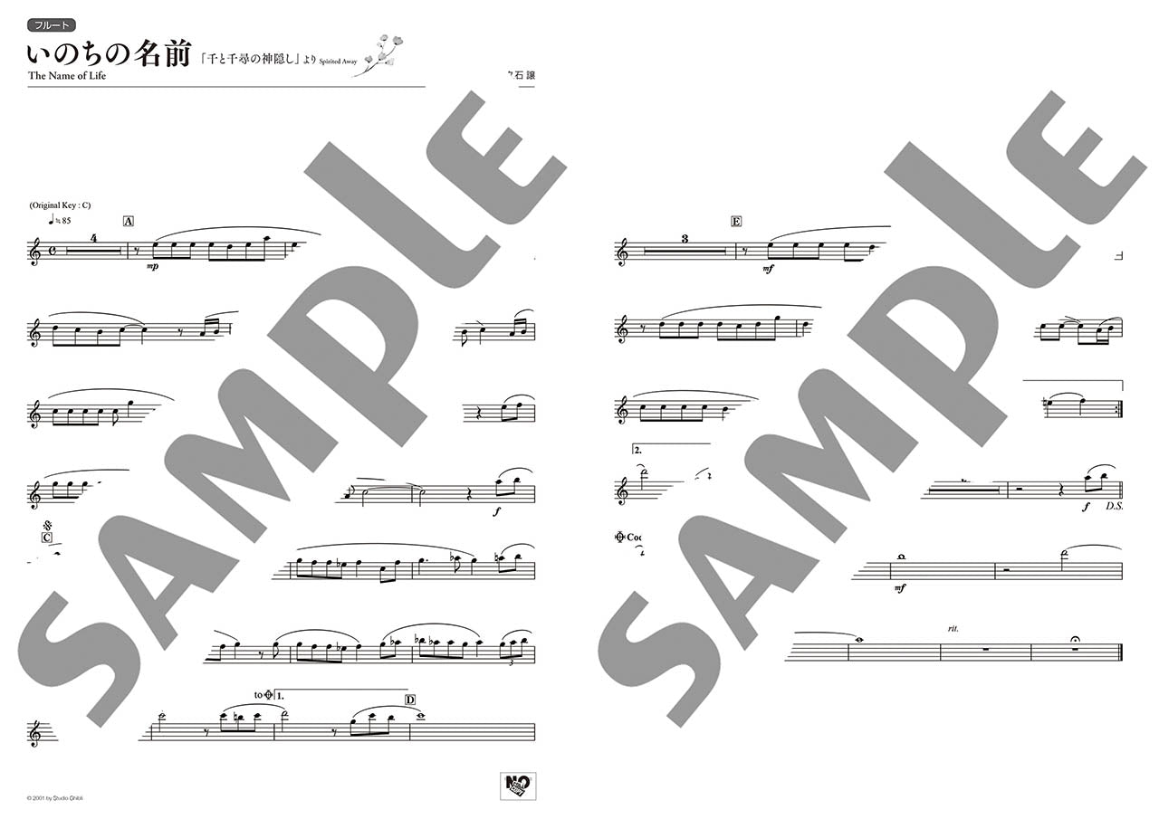 The Name of Life from Spirited Away for flute/piano