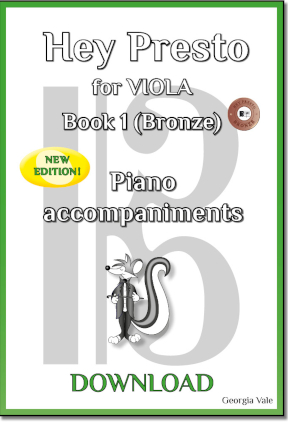 Hey Presto! for VIOLA, Bk 1 (Bronze) – Piano DOWNLOAD