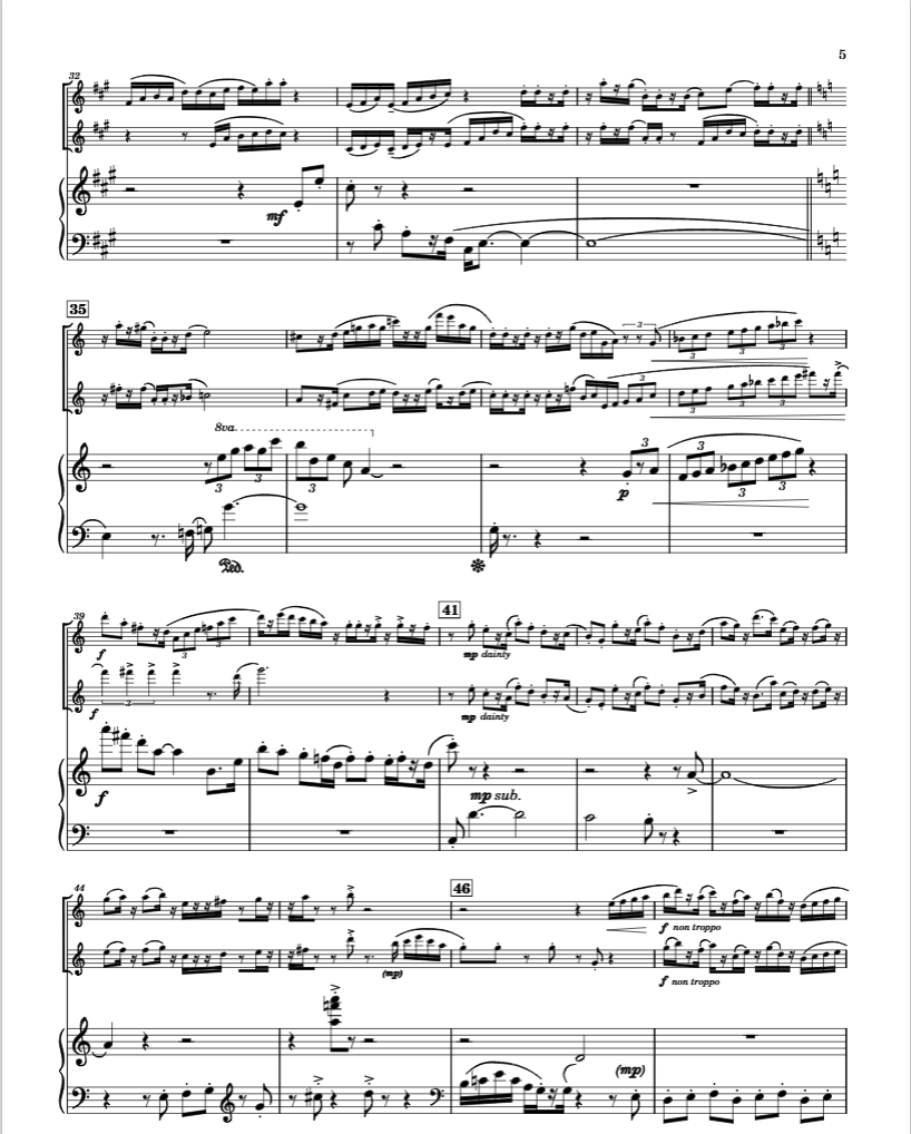 Dorff -  Blue Jacaranda for two flutes