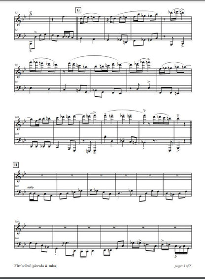 Shephard, John - ’Fire’s On!’ (for piccolo & tuba)