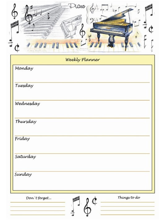 A4 Weekly Planner - Piano Design