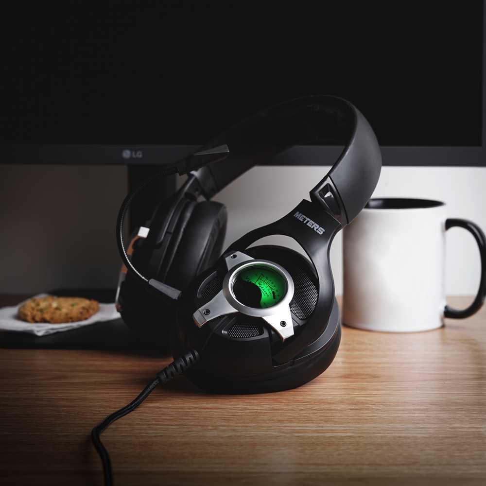 Meters Level-Up Gaming Headphones, 7.1 Surround Sound - Silver