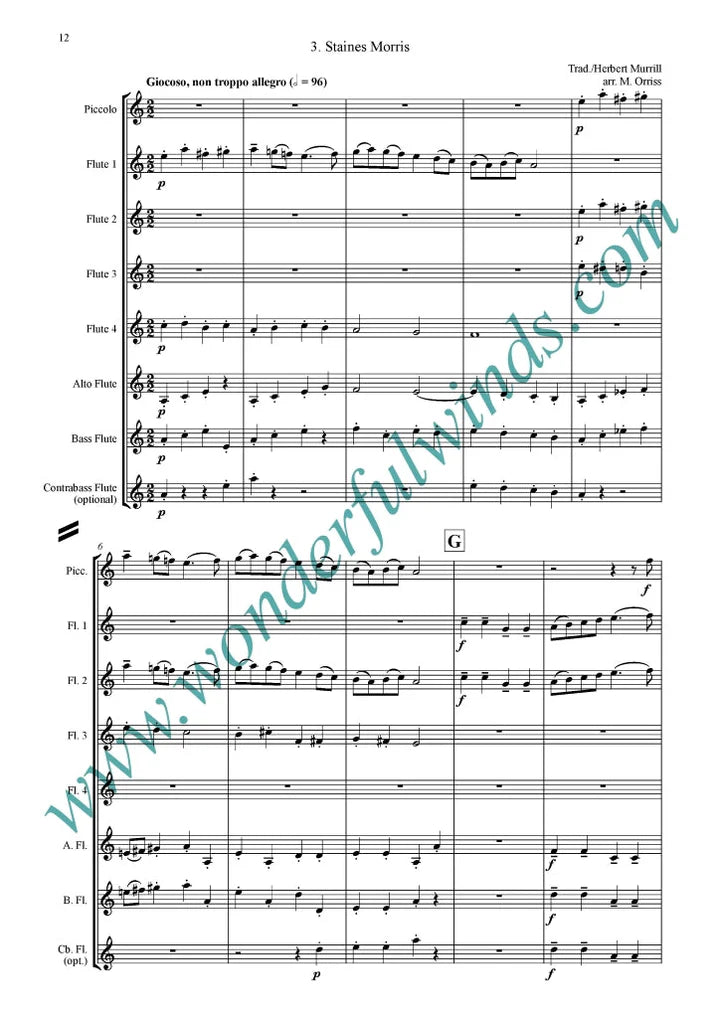 Murrill, H./Trad. - Country Dances - for Flute Orchestra Digital Download