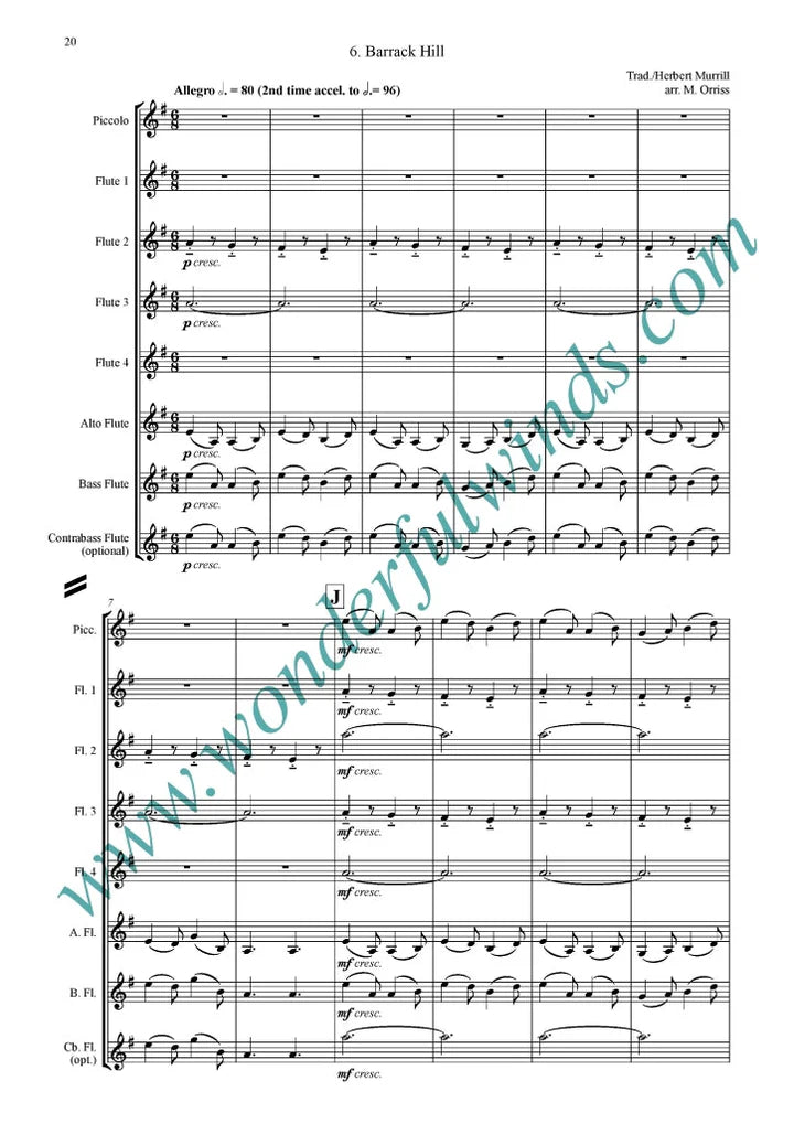 Murrill, H./Trad. - Country Dances - for Flute Orchestra Digital Download