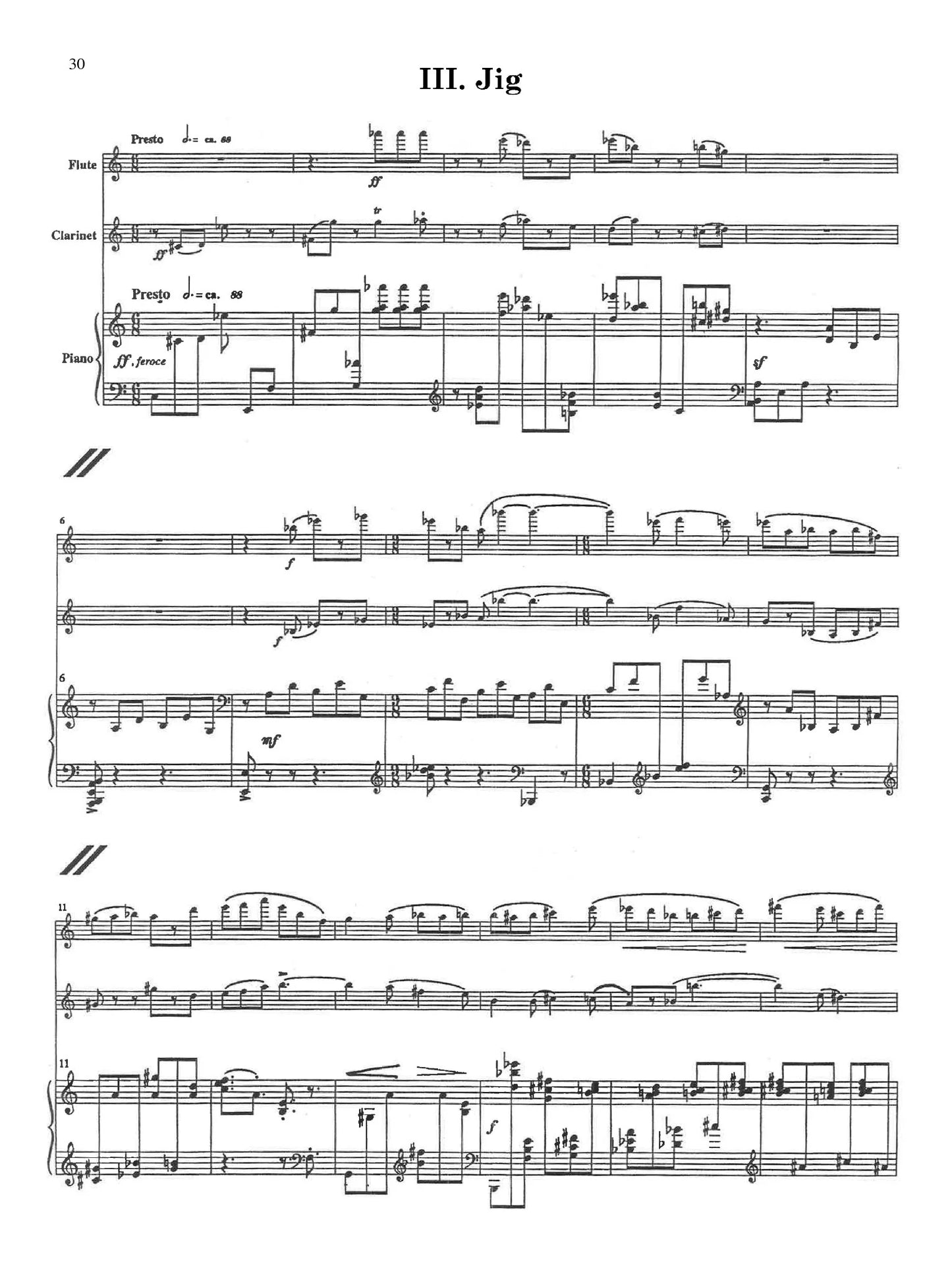 Schoenfeld - Sonatina for Flute, Clarinet and Piano
