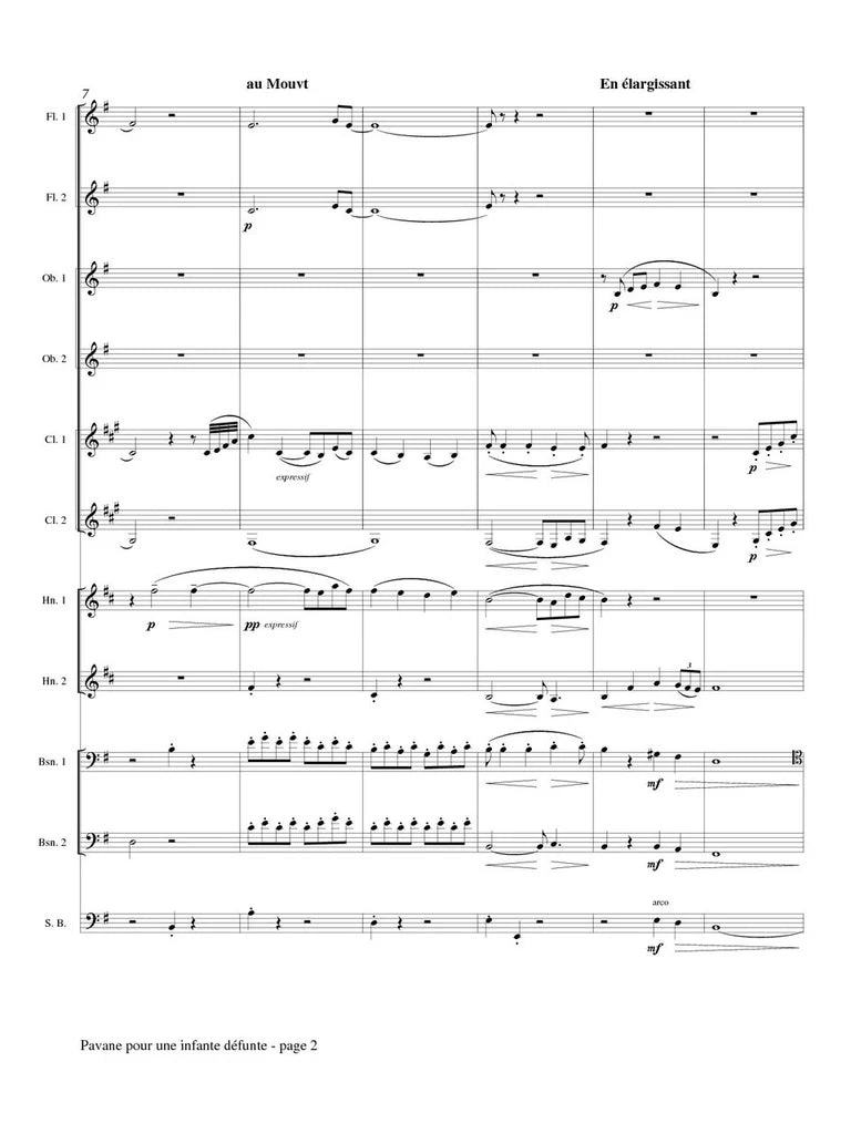 Ravel (arr. Popkin) - Pavane pour une infante defunte  for Double Wind Quintet (Copy)