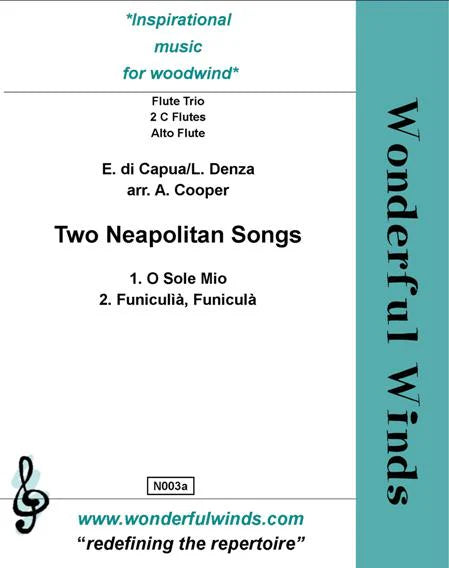 Two Neapolitan Songs - di Capua, E./Denza, L. for 3 flutes 2 flt 1 alto flt- digital download