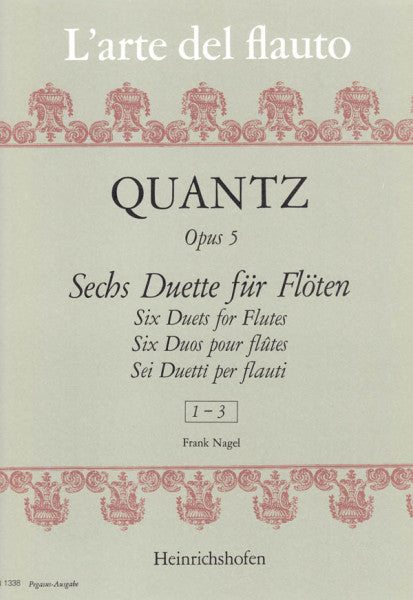 Quantz - Six duets op. 5 | volume 1 for 2 flutes