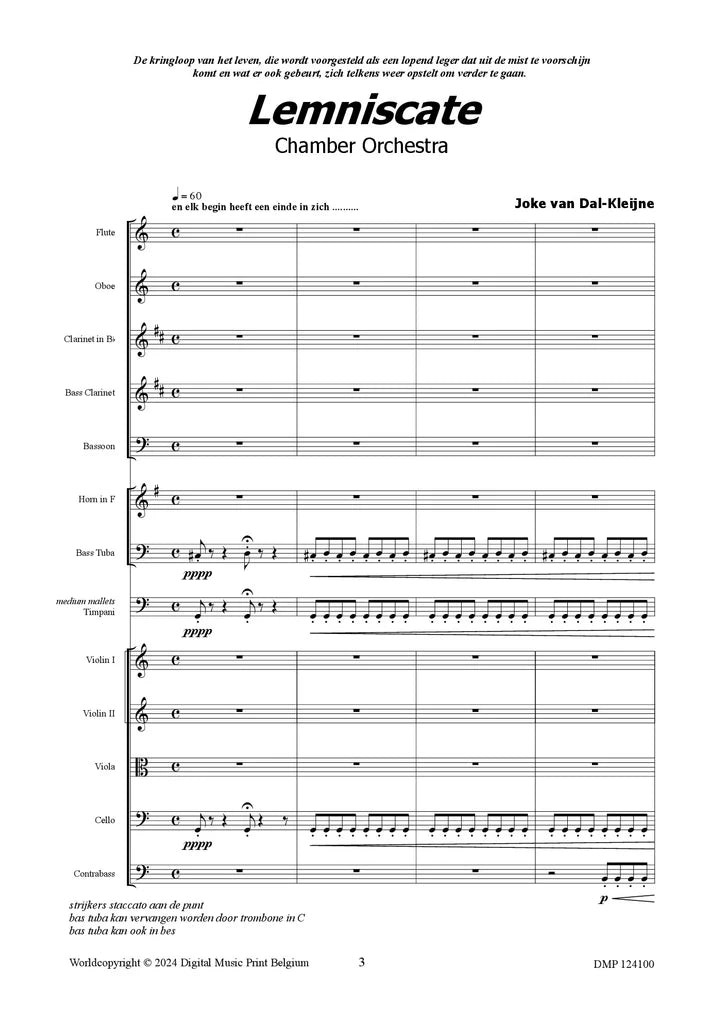 van Dal-Kleijne - Lemniscate for Chamber Orchestra