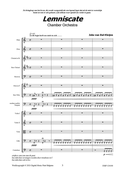 van Dal-Kleijne - Lemniscate for Chamber Orchestra