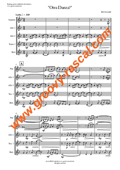 Ironside, Rob "Otra Danza?" for saxophone Quartet - Digital Download