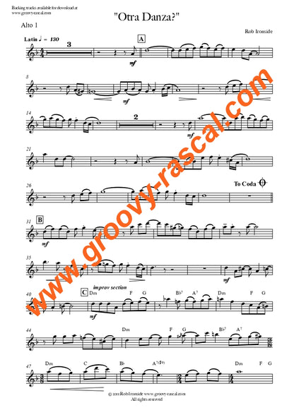 Ironside, Rob "Otra Danza?" for saxophone Quartet - Digital Download