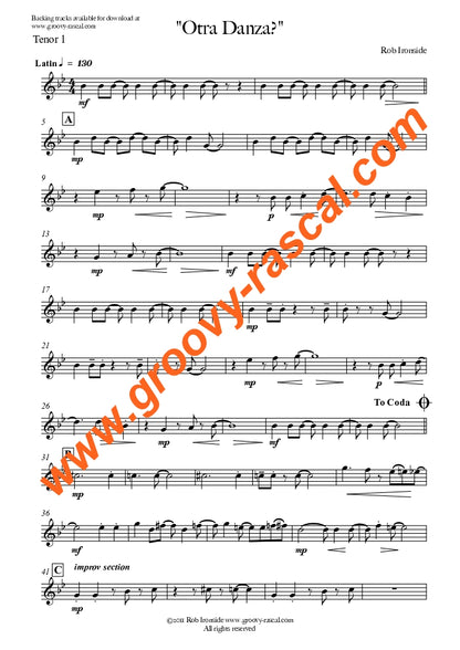 Ironside, Rob "Otra Danza?" for saxophone Quartet - Digital Download