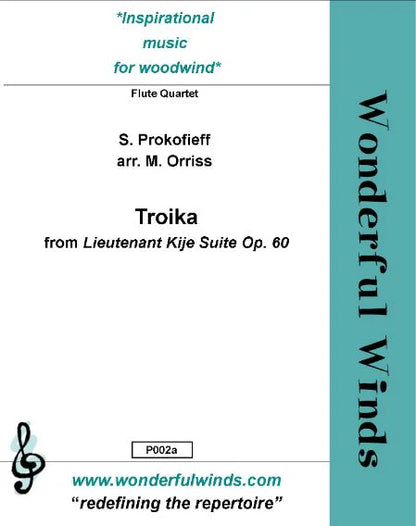 Prokofieff, S - Troika - for flute quartet (4 Flutes)-   Digital Download