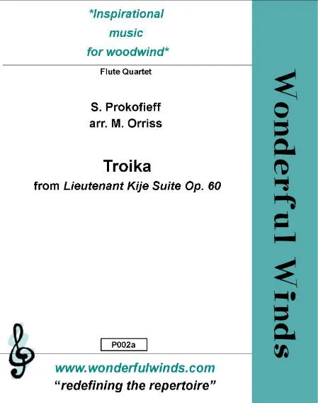 Prokofieff, S - Troika - for flute quartet (4 Flutes)-   Digital Download