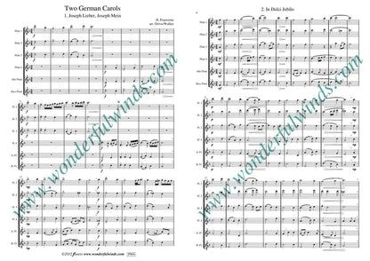 Two German Carols - Praetorius, H - for flute ensemble  Digital Download