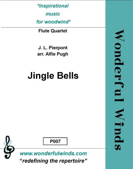 Pierpoint, J.L. - Jingle Bells -   for flute quartet (3 C flutes 1 alto)-   Digital Download