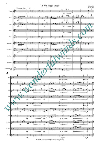 Prokofieff, S - Symphony No. 1, Op. 25 (The Classical Symphony) - Flute Orchestra   Digital Download